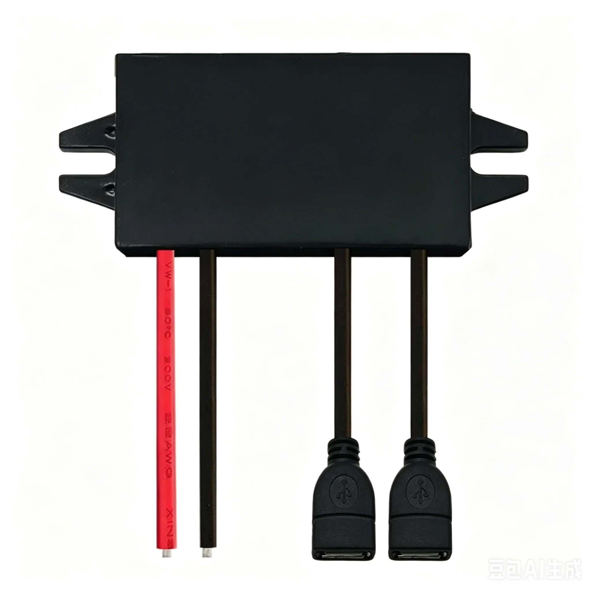 Waterproof Dual USB DC-DC Power Converter Module, 12V to 5V 3A 15W