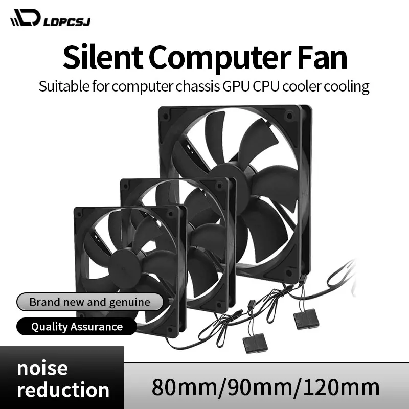 8cm 9cm 12cm Quiet Computer Fan Silent PC Fans For Computer PC Case GPU CPU Cooler Radiator Cooling