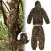 Men Women Kids Outdoor Ghillie Suit Camouflage Clothes Jungle Suit CS Training Leaves Clothing Hunting Suit Pants HoodedJacket 1