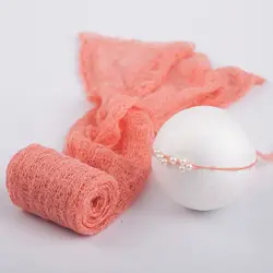 Luxurious Soft Mohair Newborn Photography Wrap Blanket (Coral)
