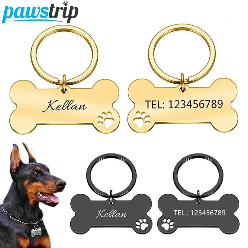 

Personalized Pet Cat Dog ID Tag Engraved Anti-lost Pet Nameplate Tags For Dog Cat Puppy Name Tag Pet Supplies