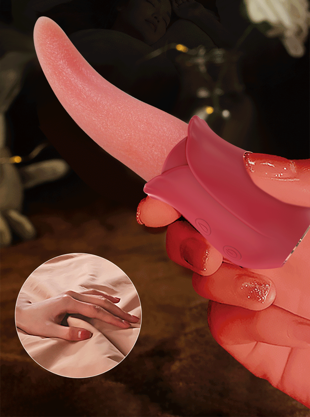 Rose Tongue Licking Sucker Vibrator For Women Nipple Clit Stimulator Love Egg Dildo Vibrating Massager Female Adult Sex Toys