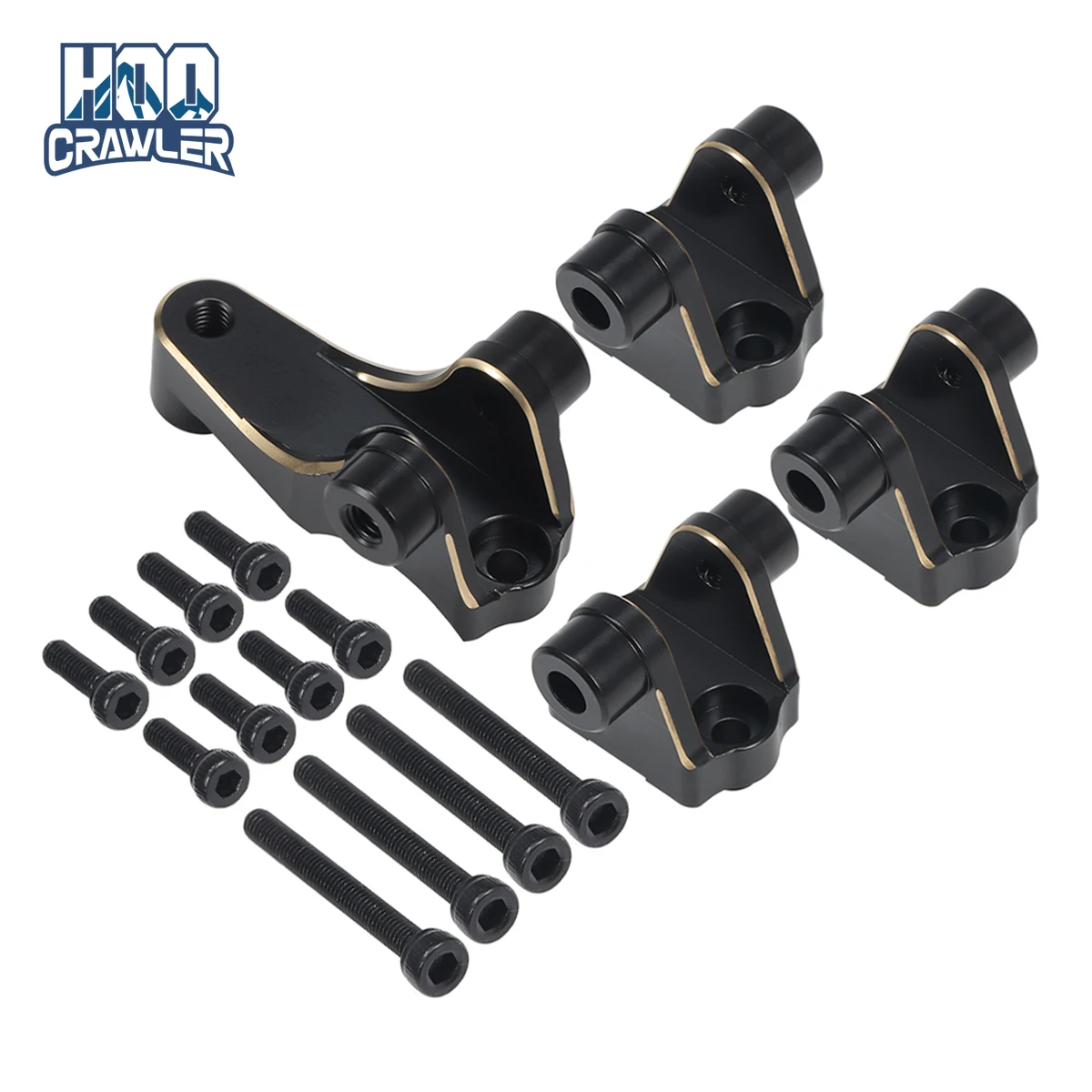 Trx4 Black Brass Link Mounts Set Di Montaggio Sospensione Assale Anteriore Posteriore Per Aggiornamento Rc Crawler Trx4 Bronco Defender 1/10