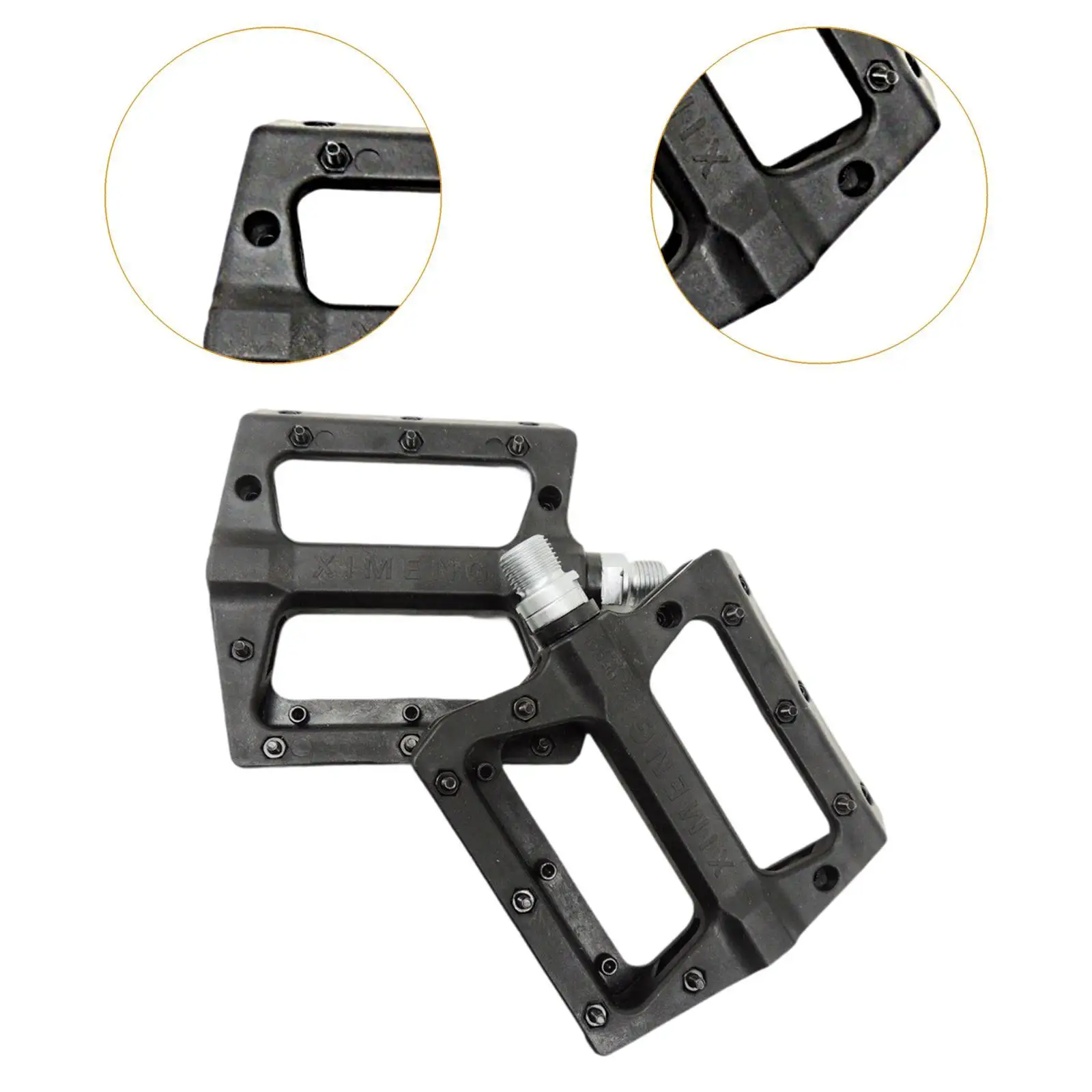2Pcs Mountain Bike Pedals Sturdy Anti Skid Ultralight Practical Bicycle Wide Flat Pedals for Road Bike Adults Bikes Accessories