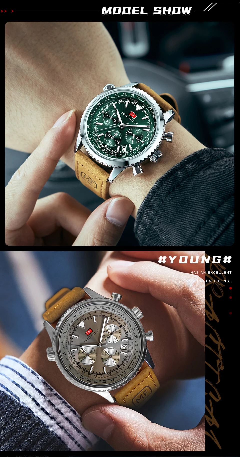 Montre à quartz MINI FOCUS pour homme étanche_voghion.com