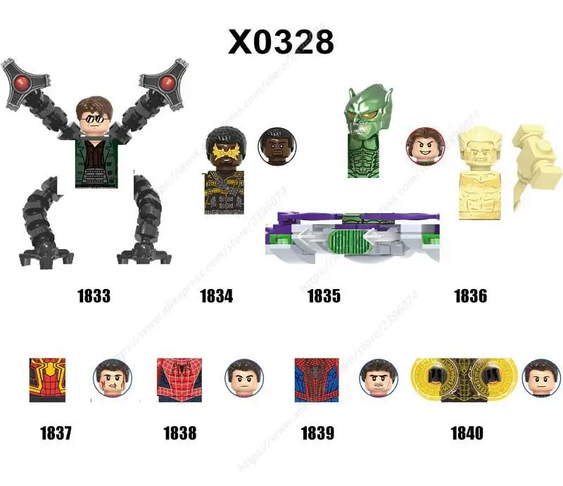 

1PCS Single Action Figures accessories Building Blocks toys children Series-140 X0281 X0328 1833 1834 1836 1837 1838 1839