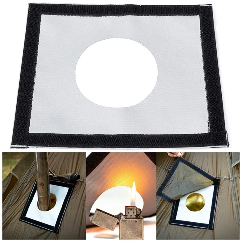 Hot Tent Stove Jack Firewood Fiber Round Stove Chimney Furnace Hole Pipe  Vent Fireproof Anti-scald Protect Ring 24BD - AliExpress