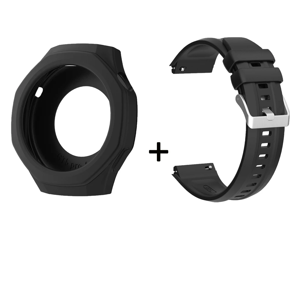 Silicone Watch Band with Protective Case - Premium Replacement Wristband