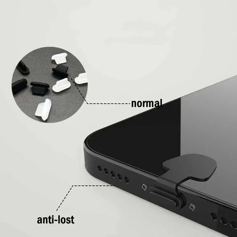 Silicone USB Type-C Port Protector Caps - Anti-Dust and Anti-Lost Design