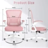 Ergonomic Office Mesh Chair, Liftable High Back Gaming Chair with Lumbar Support, Swivel Desk Chair Seat Depth Adjustable Home 6