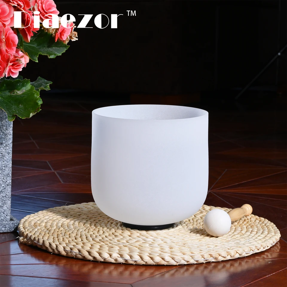 ダイアゾール 8インチ シンギングボウル ホワイトフロストクォーツ