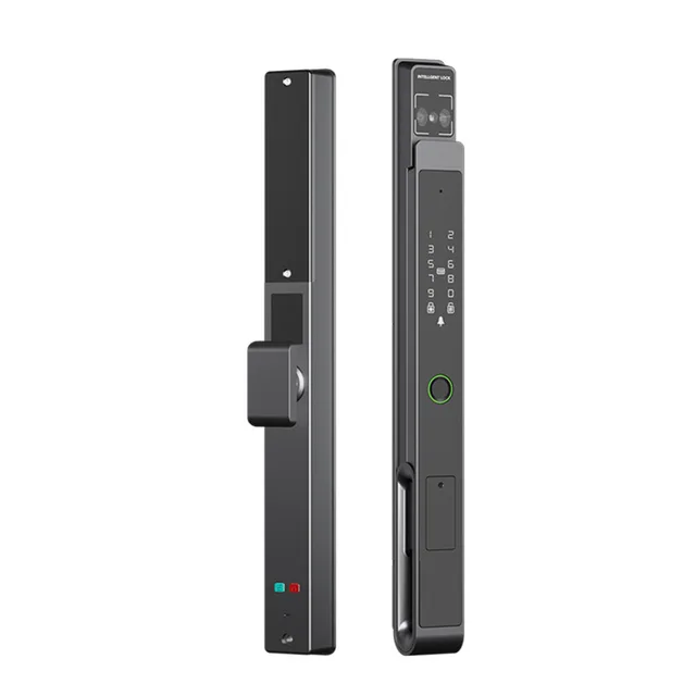 TTLock APP Waterproof Face Recognition Fingerprint Password RFID Card Automatic Lock For Bridge-Cut Aluminum Alloy Door Used 2