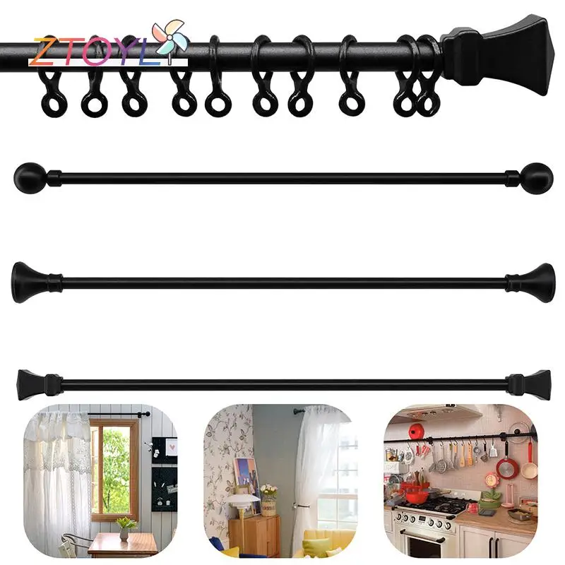 

1Set 1:12 Dollhouse Miniature Curtain Rod Metal Hook Up Rings Window Fittings Furniture Model Decor Toy Doll House Accessories