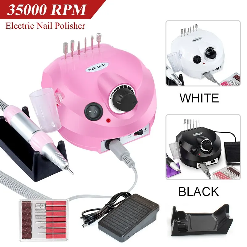 35000RPM Electric Nail Drill Machine Manicure Pedicure Professional