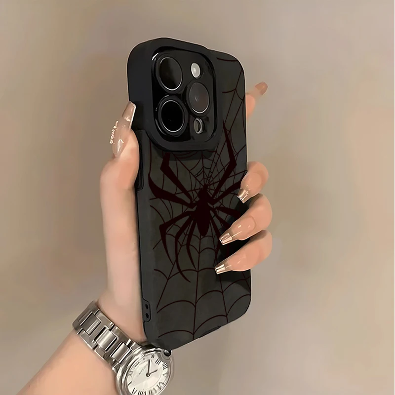 Spider Web Pattern Protective Phone Case - Cool Arachnid Design Cover