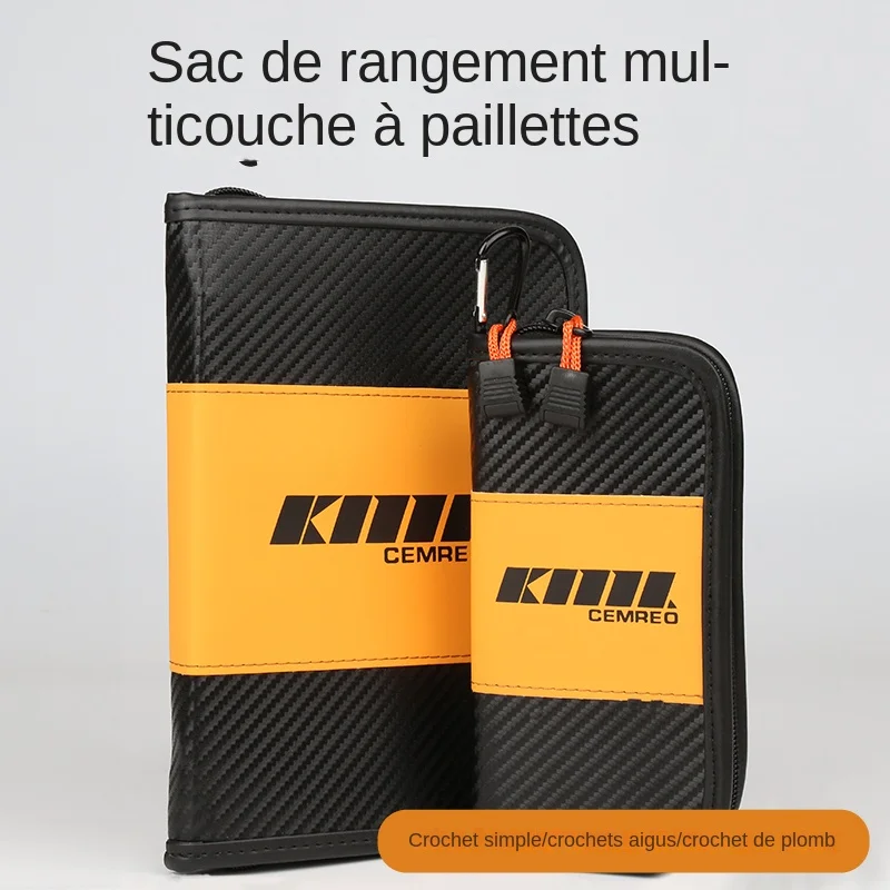 Porte-leurres grande capacité type portefeuille - Étui de transport durable pour spinnerbaits et leurres