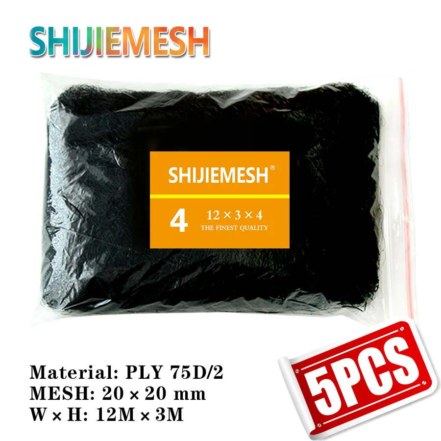 Agriculture using 12M x 3M 20mm Garden Polyester 750D/2 Knotted Anti Bird Mist Net 5pcs