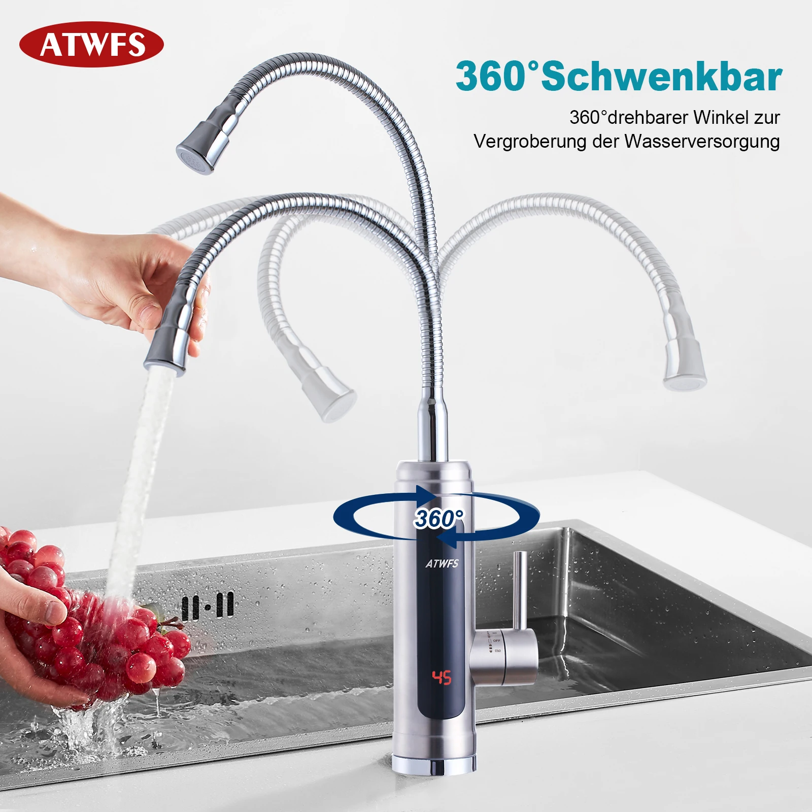 Electric Instant Water Heater 220V 3000W Heaters Hot Water Tap Bathroom  Heating Faucet Stainless Steel Shell for Kitchen - AliExpress