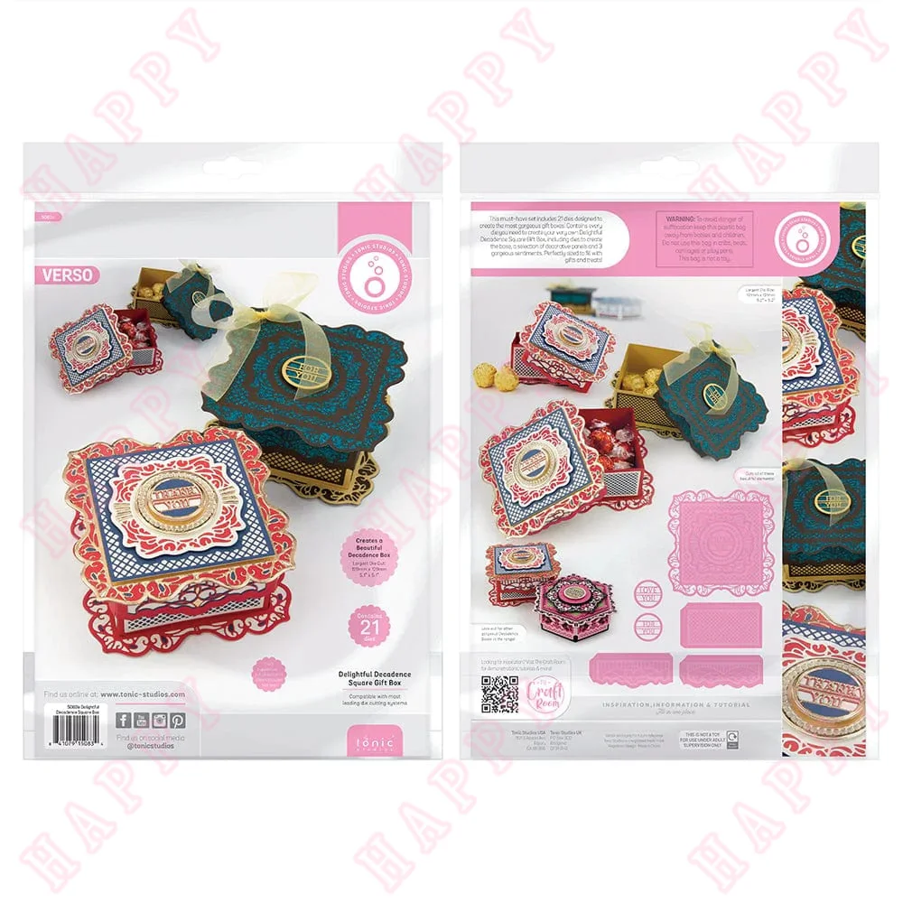 

Hexagon Square Gift Box Metal Cutting Dies Decoration For DIY Scrapbooking Diary Card Embossing Handcraft Album Paper Template