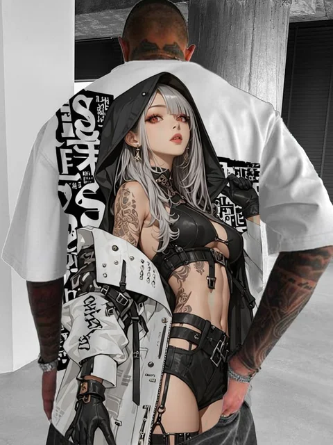 Men's and Women's Summer Fashion 3D Print Japanese Anime Printing T-shirt Casual Polyester Round Neck Casual Short Sleeve Tees 1
