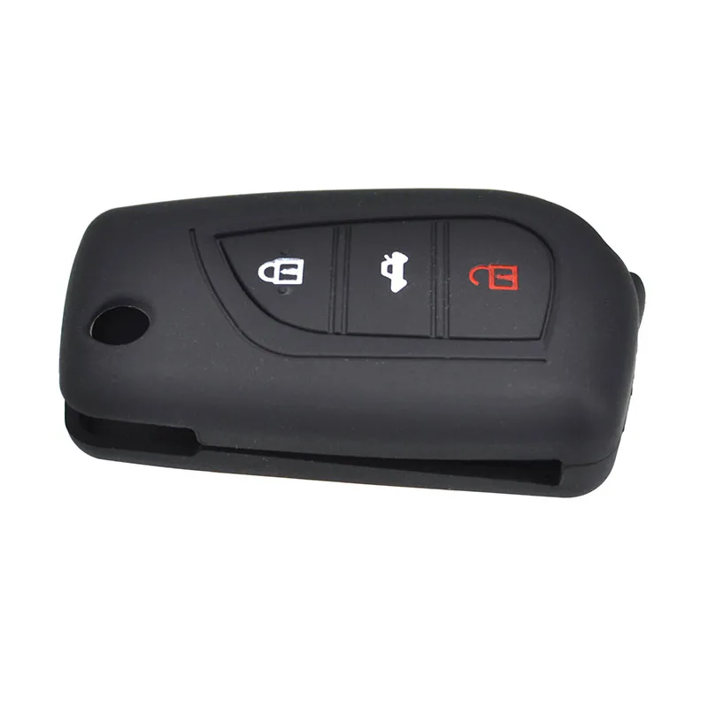 3 Button Silicone Car Remote Key Fob Shell Cover Case For Toyota Auris Corolla Avensis Verso Yaris Aygo Scion TC IM 2015 key case cover car key shell remote control case cover
