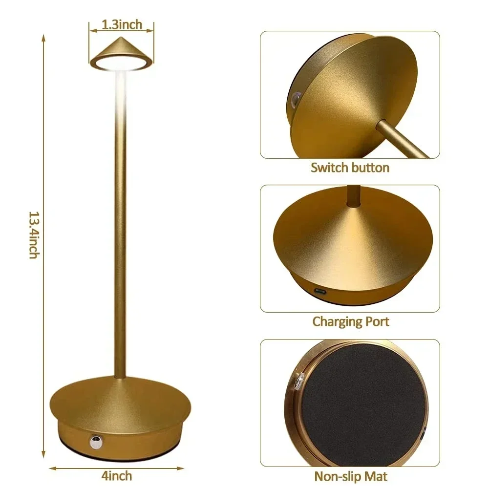 Rechargeable Table Lamp Creative Dining Touch Led Hotel Bar Coffee Pina pro Table Lamp Lampada Da Tavolo Decorative Desk