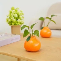Orange Vase Ceramic Hydroponic Plant Utensils Living Room Office Ornaments Creative Flower Arrangement Small Vase 2