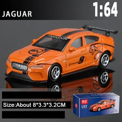 Metal Slide Forward Supercar Toy Collection - Range Rover, Jaguar, and Hustler Cars (JAGUAR Orange)