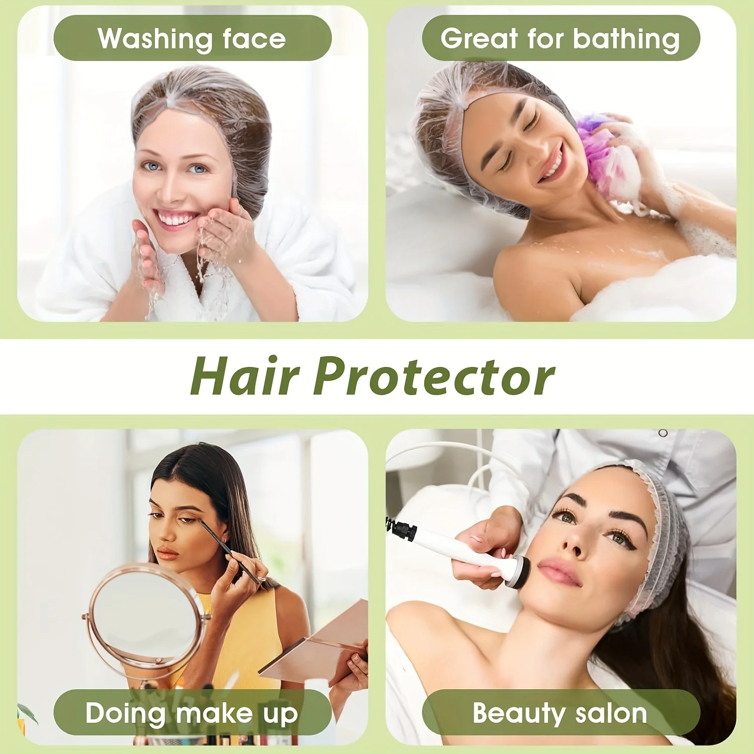 Cuffia da doccia monouso - Copricapo elastico di alta qualità adatto a donne con capelli lunghi e spessi, e trecce - per viaggi, spa - immagine 6