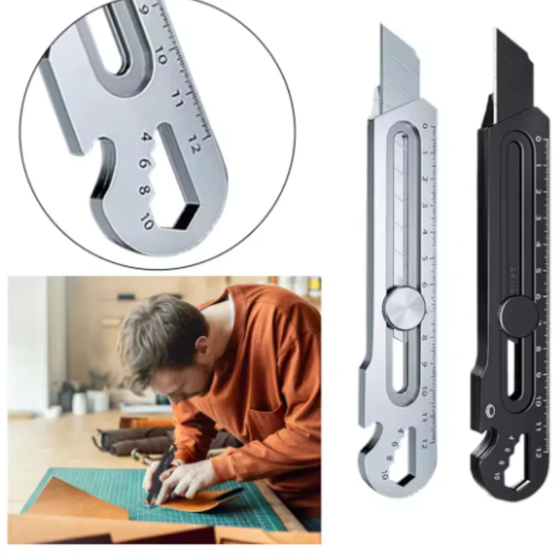 Box Cutter Utility Knife Box Cutter 6 In 1 Mutipurpose Stainless Steel Retractable Heavy Duty Waterproof Snap off Cutter Knife