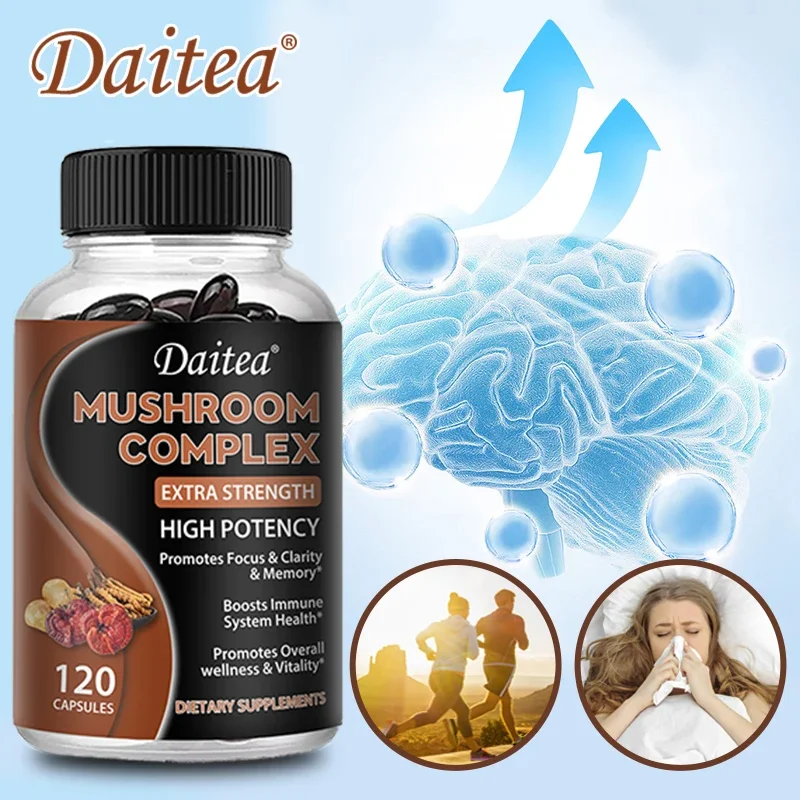 

Brazilian Mushroom Capsules – Lion’s Mane Mushroom, Cordyceps Sinensis and Ganoderma – Memory & Concentration, Better Mood