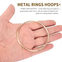 10 Pack Gold Dream Catcher Metal Rings Hoops for Crafts Macrame Ring for Dreamcatchers and Crafts 3 Inch 2