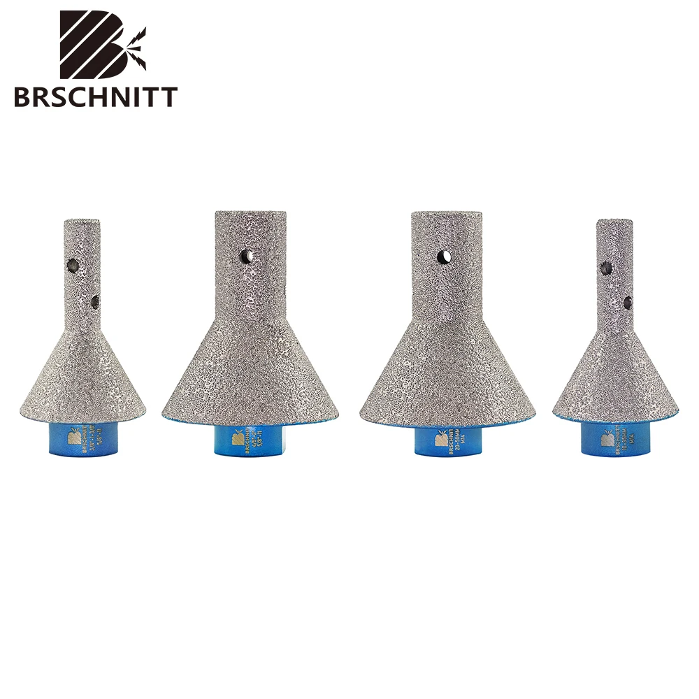 BRSCHNITT 1pc/2pcs  Diamond Chamfer Milling Bit Chamfering Rocessing Ceramic Tiles Porcelain Polish Reshape Formed Holes