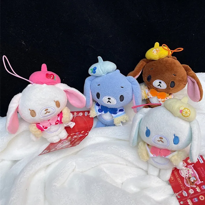 

Sugarbunnies Plush Keychains Tea Time Blueberry Shirousa Kurousa Aomimiusa Cute Kawaii Bag Keychains Mascot Key Chain Girls Toy