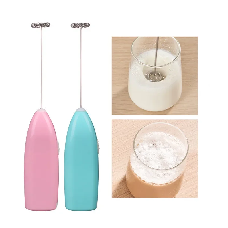 Milk Frothers Handheld Stainless Mini Electric Egg Beater Coffee Milk Tea Blender Beat Up the Cream Stirring Kitchen Tool