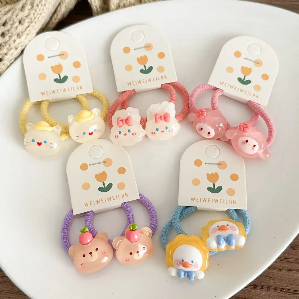 

Korean Style Hair Clip Children Hair Scrunchies Cat Cartoon Bear Hair Rope Hair Ring Hair Accessories Kids Ponytail Holder
