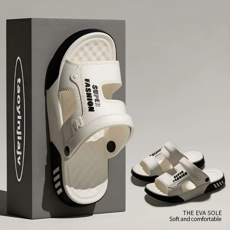 Herren-Hausschuhe, Sommer, Eva, weiche Sohle, dicke Sohle, Flip-Flops, Sandalen, für drinnen und draußen, zum Gehen, Strandschuhe, Heimschuhe für Herren