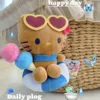10CM Kawaii Black Leather Hello Kitty Keychain Pendant Anime Lifeguard Beach KT Girl's Bag Keychain Women's Christmas Gift Y2K 1