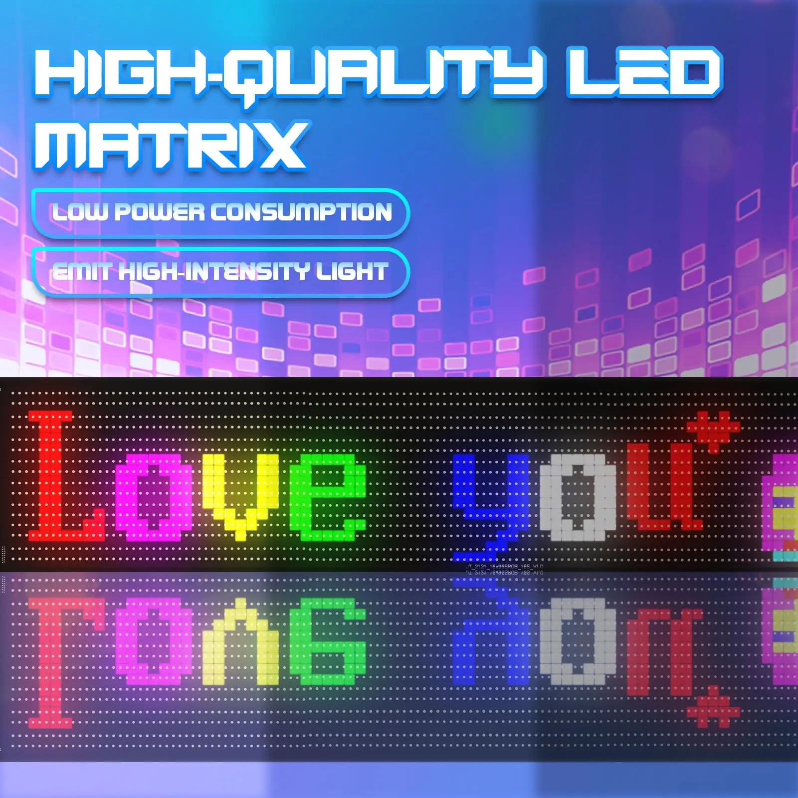 Cartello LED Matrix Flessibile Per Auto – 37,4×9,2 Cm, RGB, Controllo Bluetooth E APP, IP65, Con Telecomando E Cavo USB