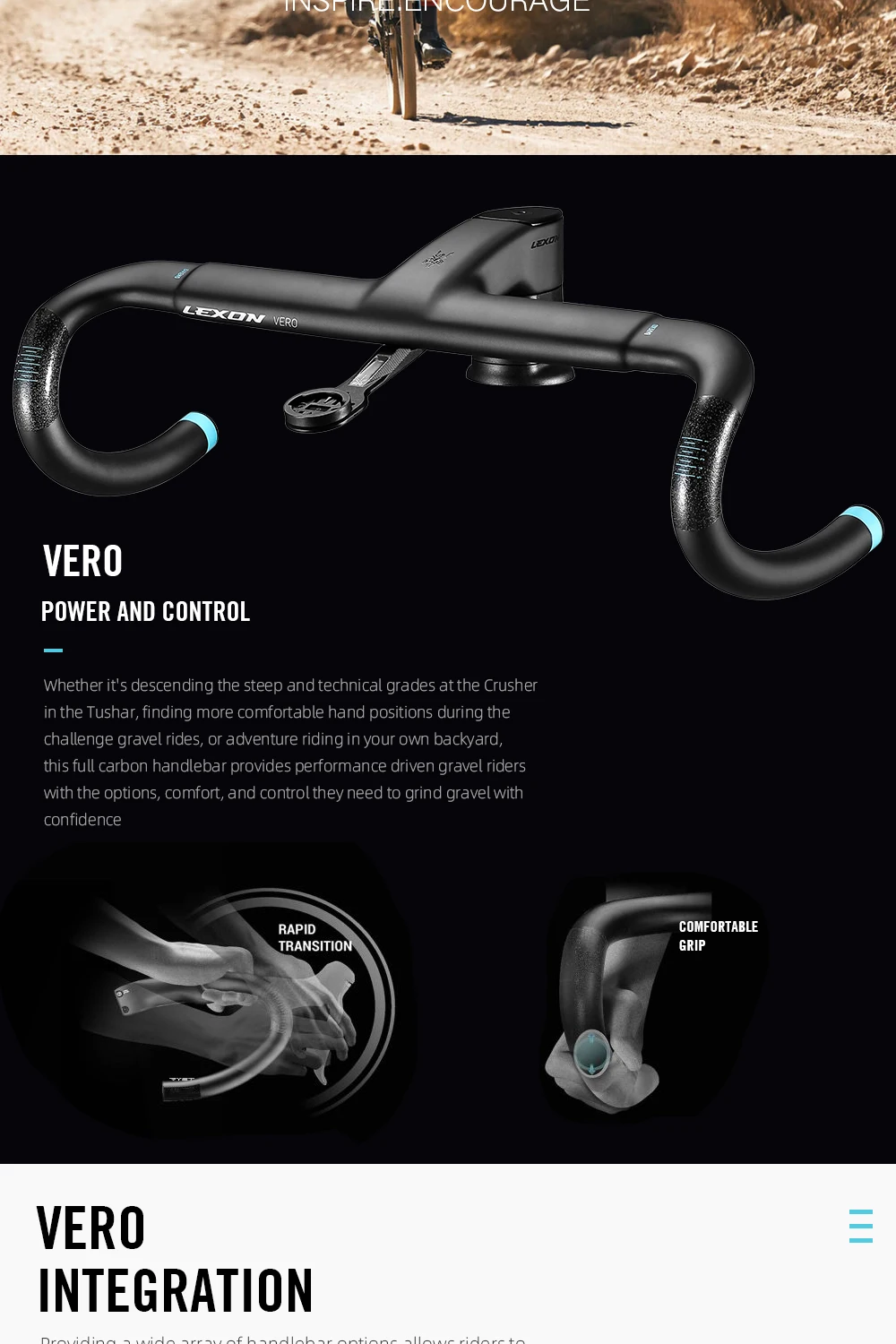 LEXON VERO Road Bike Handlebar 28.6mm Full Inner Cable