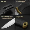 SWISS TECH Fixed Blade Knife Survival Knife with Sheath Knife Tactical Military Hunting Knife Strong Single Edge Great 2