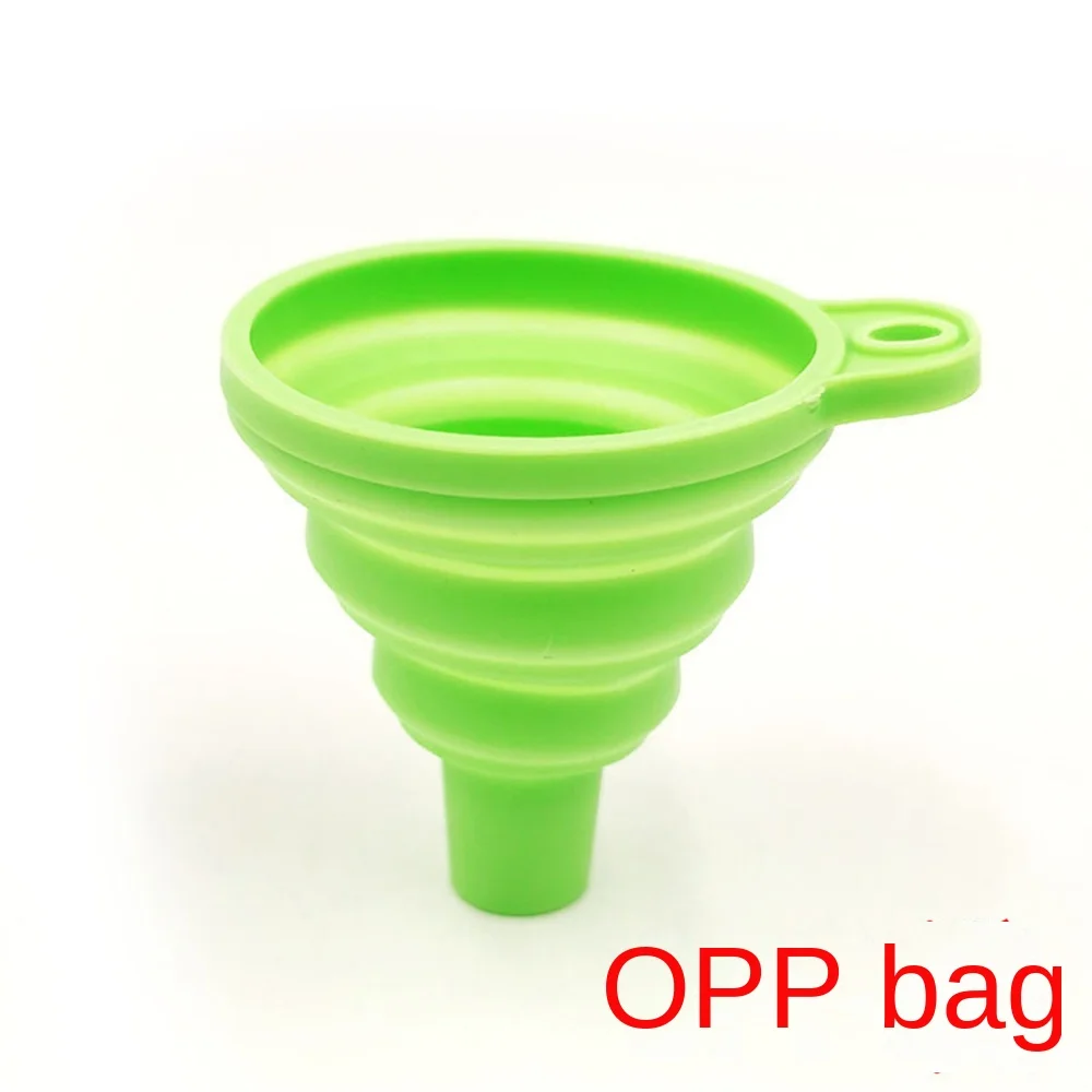 Kitchen funnel portable silicone collapsible funnel household cooking tools for fuel hopper beer oil foldable kitchen accessories
