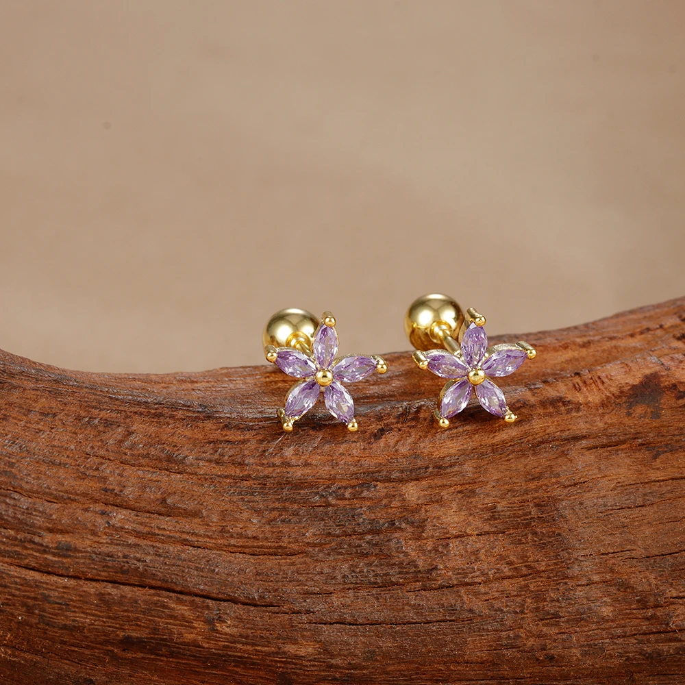Orecchino a cerchio con cartilagine a forma di fiore da 18 g: orecchino in argento sterling con elica, trago, rook, lobo e daith - Italia