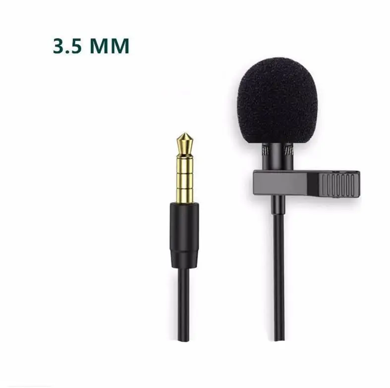 Mini Microphone for iPhone Lightning Type C 3.5mm Microfone for Samsung Huawei Xiaomi Lavalier Clip-on Recording Microphone dynamic microphone