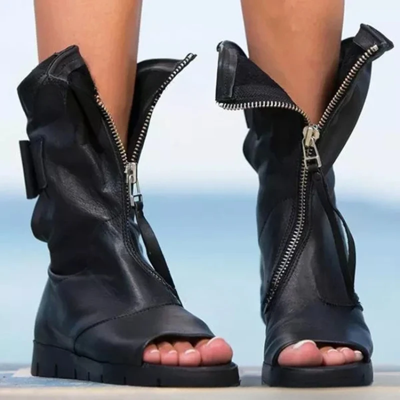 2025 Spring Autumn New Womens Sandals Simple Comfort Women Shoe Versatile Light Womens Single Boots Casual Women's Leather Shoes 3