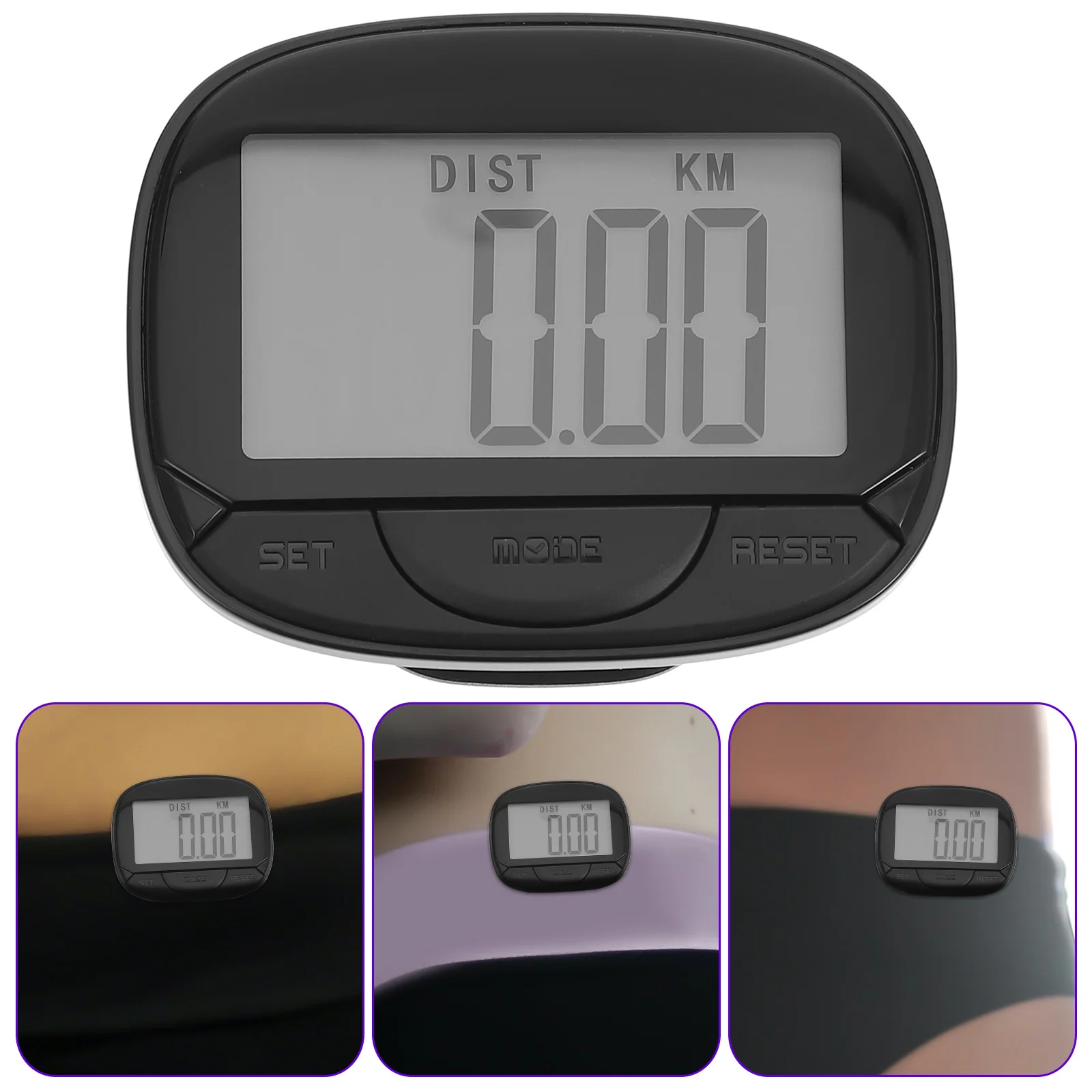 

Pedometer For Walking Step Counter With Built-in Clip Large Screen Step Counter With 21/24Hours Clock To Track Steps Miles