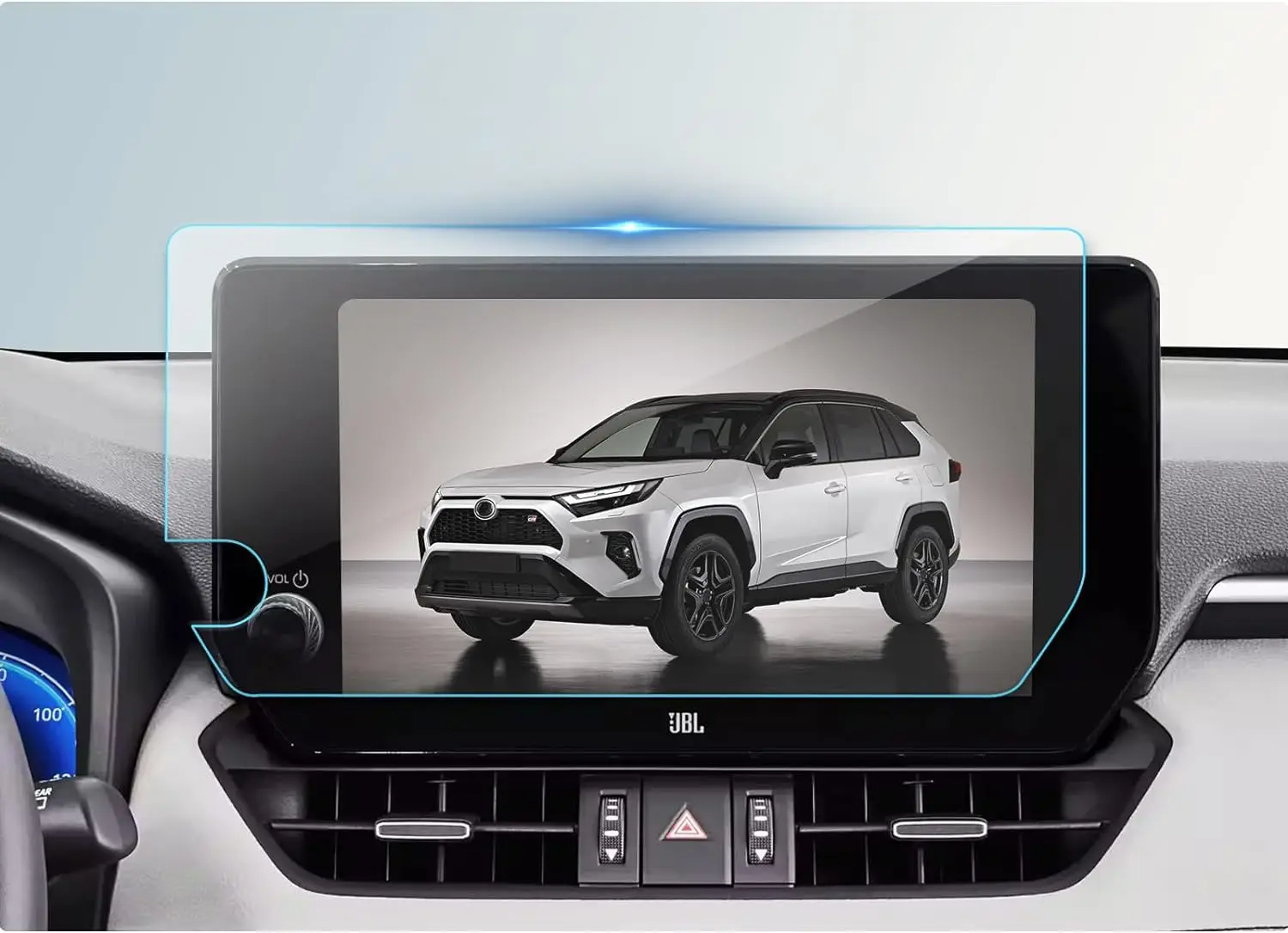 YEE PIN Protector de pantalla compatible con Toyota RAV4 2023 Navegación Protector de pantalla GPS RAV4 2023 Navi Película 9H Vidrio templado RAV4 Protección resistente a los arañazos (10,5 pulgadas