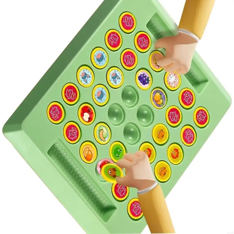 W3JF Memory Matching Game Animal/Fruit Chess Matching Cards Educational Toy