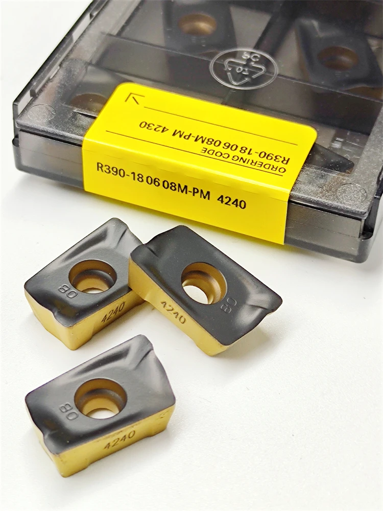 

R390 180608 PM 4225 Colorful Nano Blue High Hardness Carbide Tool Hardened Steel Cutting Tool Milling Blade