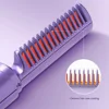 Hair Straightener Brush 3 Levels 60s Anti-Scald Heat Up Cordless Rechargeable Hot Comb 4000mAh Battery Straightener Brush 4
